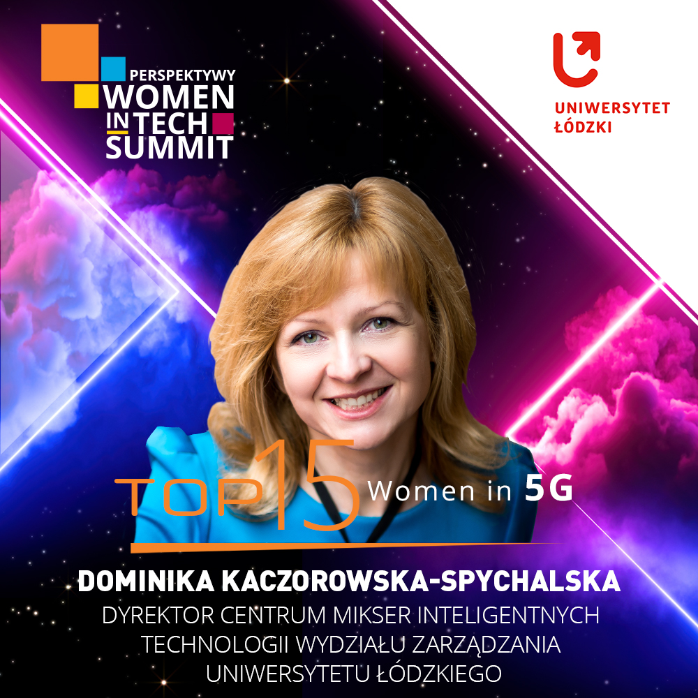 Dominika Kaczorowska-Spychalska na plakacie Top 15 Women in 5G