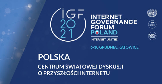 plakat 2021 Centrum Światowej Dyskusji o przyszłości Internetu