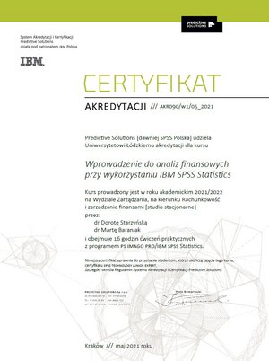 Akredytacja Predictive Solutions Akredytacja Predictive Solutions